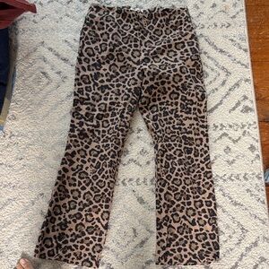 NWOT LOFT Tan and Black Animal Print Pants